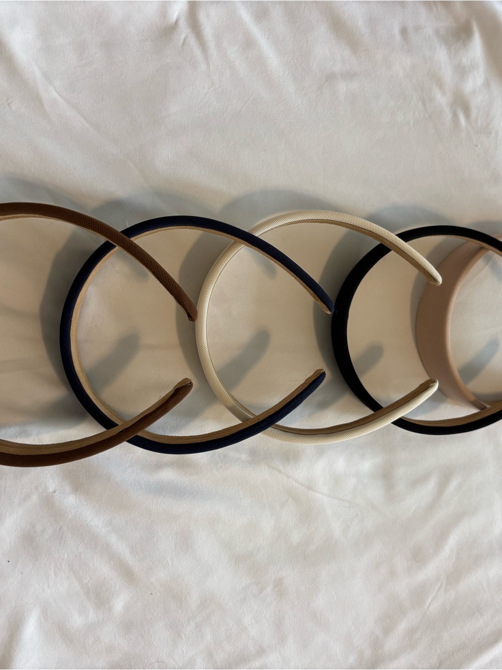 Neutral Padded Headband Set Boho Minimalist Preppy Hair Accessories 6pc NWOT - Picture 4 of 4
